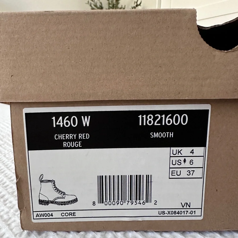 COPY - LIKE NEW ORIGINAL 2009 1460 CHERRY RED SMOOTH DR. MARTENS!!!βπ Size: 6 - Picture 11 of 16